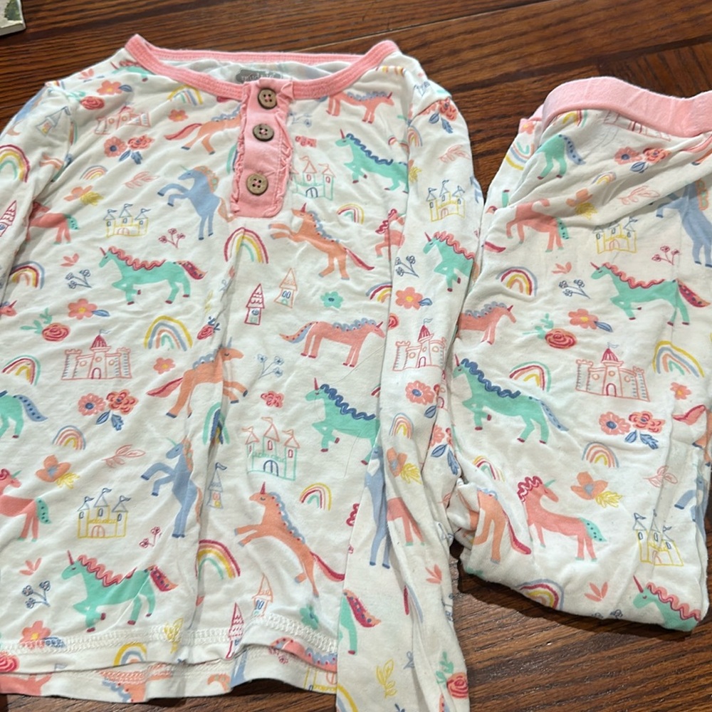 Mud pie unicorn castle pajamas bamboo